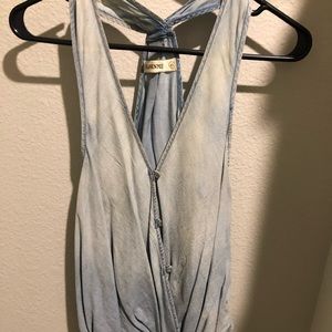 Chambray Halter Top